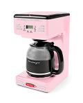 Nostalgia 12-Cup Pink Programmable Coffee Maker