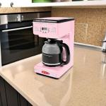 Nostalgia 12-Cup Pink Programmable Coffee Maker