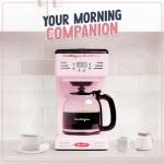 Nostalgia 12-Cup Pink Programmable Coffee Maker
