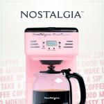 Nostalgia 12-Cup Pink Programmable Coffee Maker