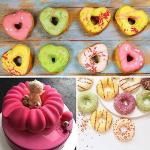 3-Pack Non-Stick Silicone Donut Baking Pan