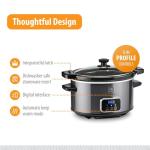 Toastmaster 4-Quart Digital Slow Cooker, Graphite