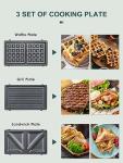Reemix 3-in-1 Waffle, Grill & Sandwich Maker