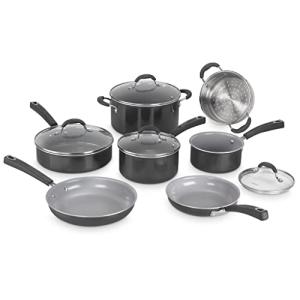 Cuisinart 11-Piece Nonstick Cookware Set, Black