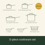 Cuisinart 11-Piece Nonstick Cookware Set, Black