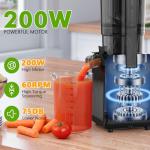 High Yield Cold Press Juicer with Wide Chute