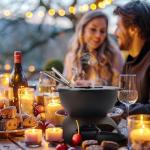 Artestia 5-Cup Cast Iron Fondue Pot Set