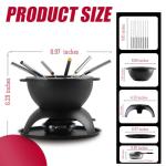Artestia 5-Cup Cast Iron Fondue Pot Set