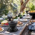 Artestia 5-Cup Cast Iron Fondue Pot Set