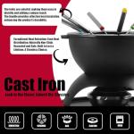 Artestia 5-Cup Cast Iron Fondue Pot Set
