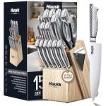 Huusk 15-Piece Japanese Stainless Steel Knife Set