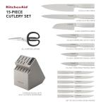 KitchenAid 15-Piece Stainless Steel Knife Block Set
