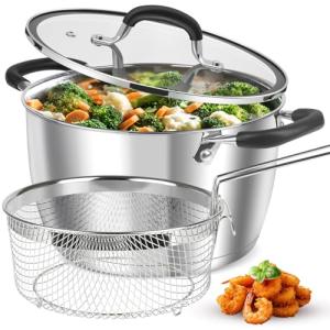 AOSION 6QT Stainless Steel Stock Pot with Lid