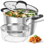 AOSION 6QT Stainless Steel Stock Pot with Lid