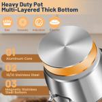 AOSION 6QT Stainless Steel Stock Pot with Lid