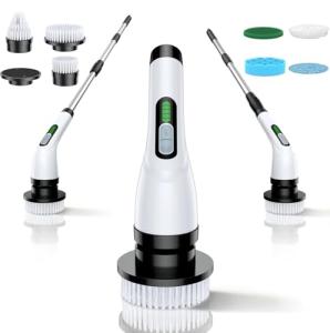 VigorDay Cordless Electric Spin Scrubber with 7 Brushes