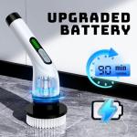 VigorDay Cordless Electric Spin Scrubber with 7 Brushes