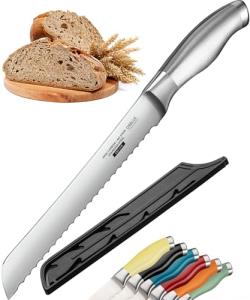 Orblue 8-Inch Serrated Bread Knife with Wavy Edge