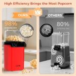 OSTBA 1200W Oil-Free Hot Air Popcorn Maker