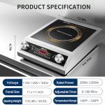 Portable 2200W Induction Cooker with 10 Functions