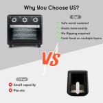 10QT Air Fryer Toaster Oven with 5 Functions