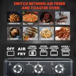 10QT Air Fryer Toaster Oven with 5 Functions