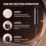 Handheld Electric Milk Frother with Stand