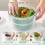 Large Borosilicate Glass Salad Spinner with Bowl