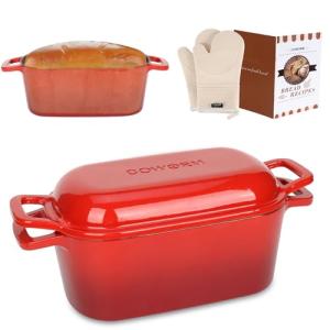 3.6QT Enameled Cast Iron Dutch Oven for Baking