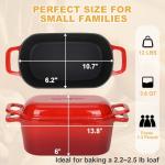 3.6QT Enameled Cast Iron Dutch Oven for Baking