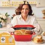 3.6QT Enameled Cast Iron Dutch Oven for Baking