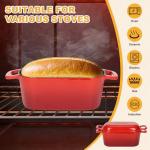 3.6QT Enameled Cast Iron Dutch Oven for Baking