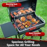 SUNLIFER Charcoal Grill with Side Table for Outdoor Fun