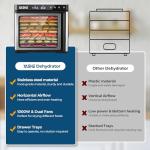 YASHE 9-Tray Stainless Steel Food Dehydrator