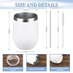 12oz Stainless Steel Insulated Wine Tumblers - 4 Pack