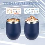 12oz Stainless Steel Insulated Wine Tumblers - 4 Pack