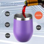 12oz Stainless Steel Insulated Wine Tumblers - 4 Pack