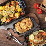 VICRAYS 3-Piece Ceramic Bakeware Set in Blue