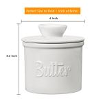 Porcelain Butter Keeper with Spreader - White