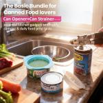 Magnetic Can Opener and Strainer Set