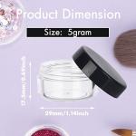 50 Count Mini Sample Jars with Lids and Labels