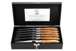 Luxury Olive Wood Steak Knives Set, 6 Pieces