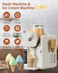 2-in-1 Slush and Ice Cream Maker Machine