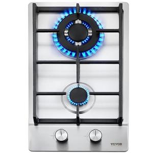 VEVOR 12" Dual Fuel Stainless Steel Cooktop