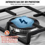 VEVOR 12" Dual Fuel Stainless Steel Cooktop