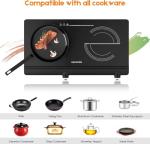 Portable Infrared Double Burner Electric Cooktop