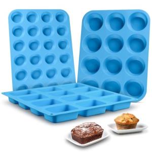 Silicone Muffin and Loaf Pan Set - 3-Pack
