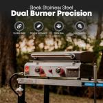 GasOne 2 Burner Flat Top Propane Grill