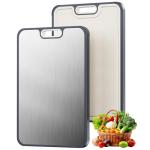 Double-Sided Stainless Steel Cutting Board, 16"×11