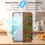 Double-Sided Stainless Steel Cutting Board, 16"×11